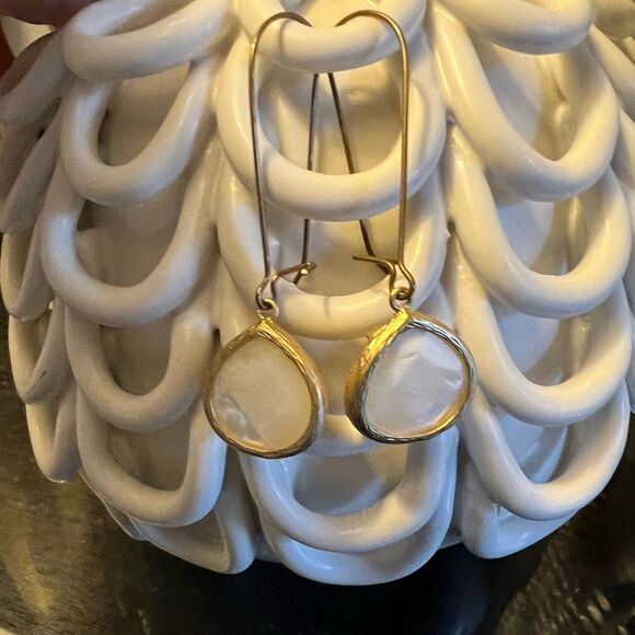 Mother of Pearl Drop Earrings - Picture 7 of 7